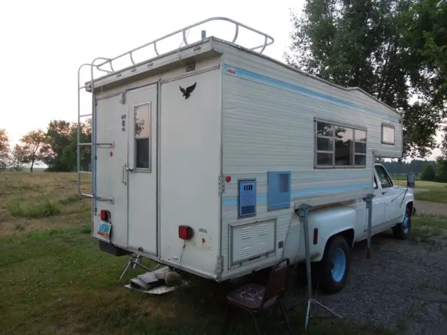 1986 chevy one ton dually with camper!
