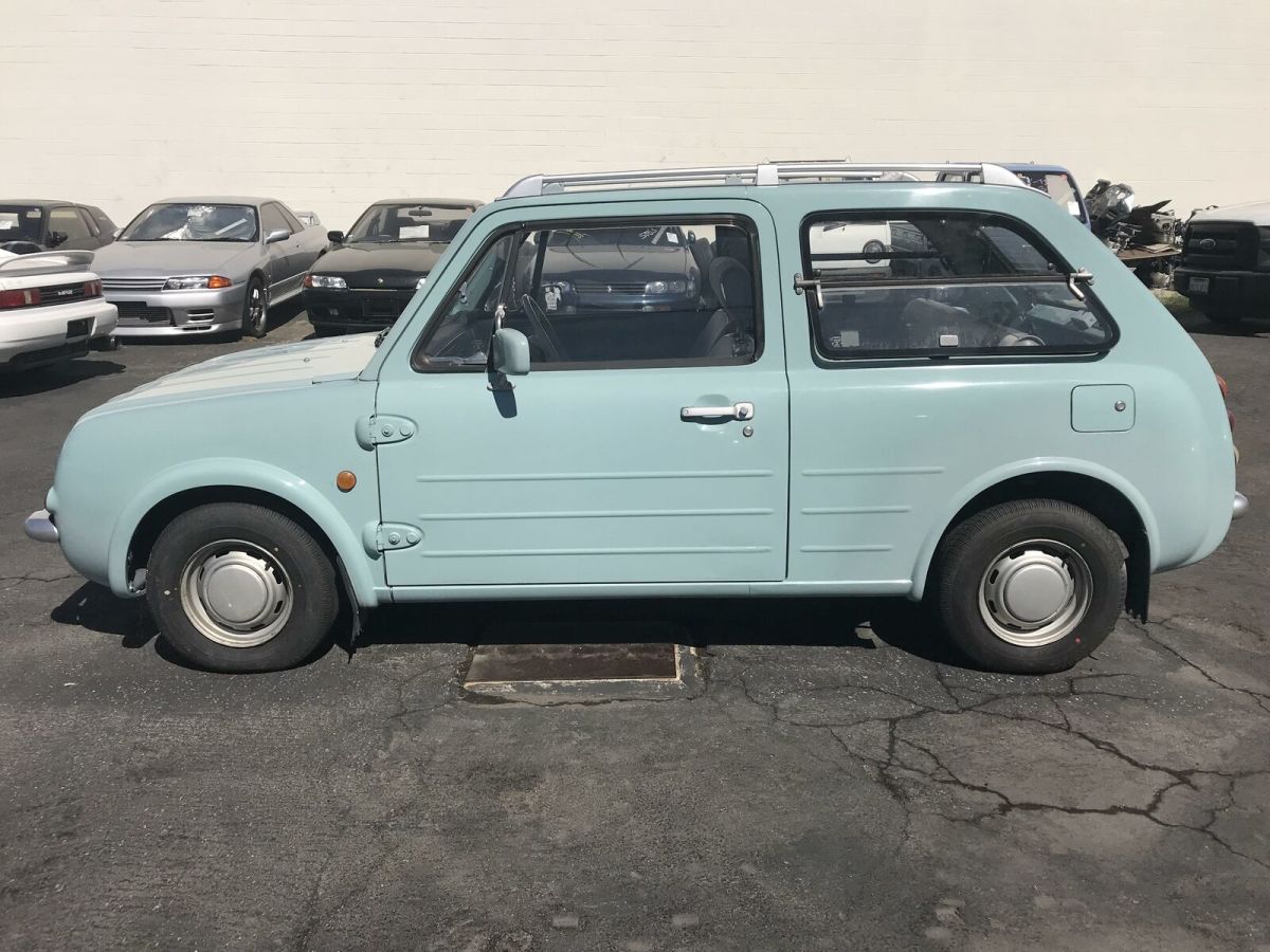 1989 nissan pao “pike car†fold sliding ragtop fwd 1l 51h/p at 73000mi
