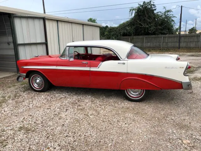 1956 chevrolet bel air coupe red rwd automatic belair