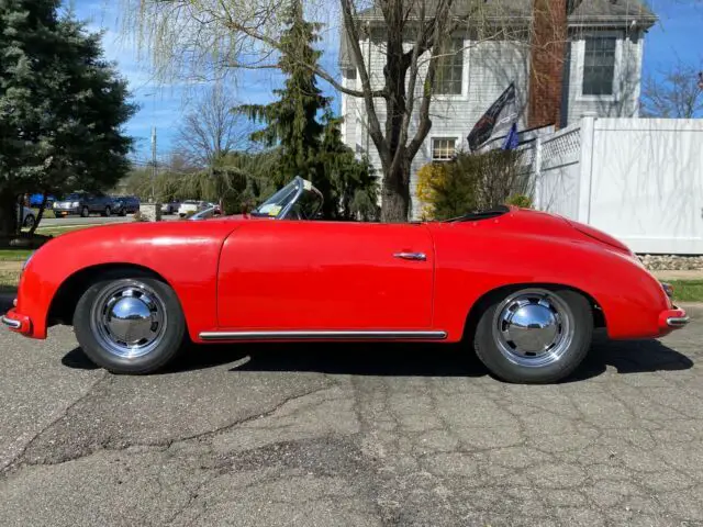 1957 porsche 356 a speedster 1.6 convertible red rwd manual