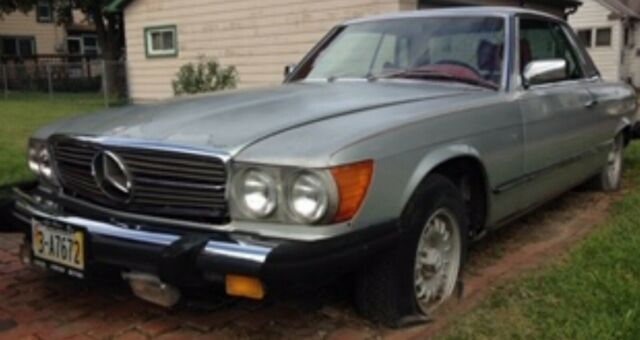 1976 mercedes-benz 450slc 2 door automatic coupe silver sunroof sold as is