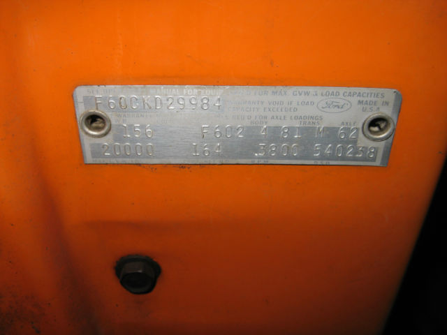 1968 ford f600 4x4 napco dump truck