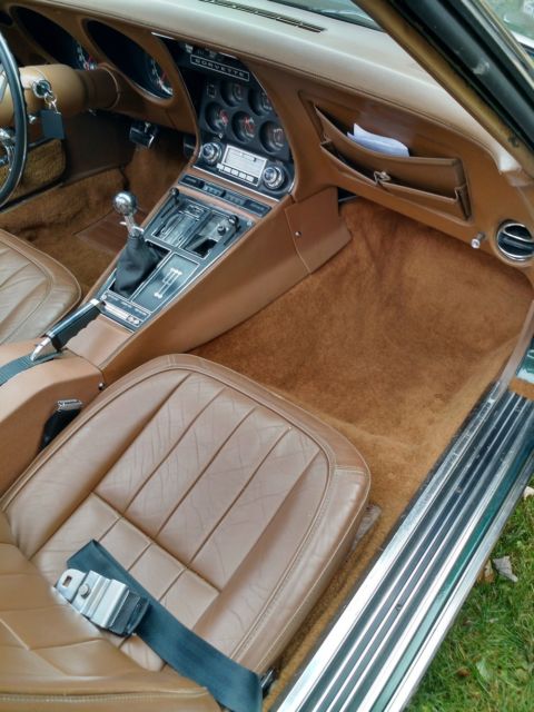 1971 chevrolet corvette vette numbers match green w t tops beautiful car chevy