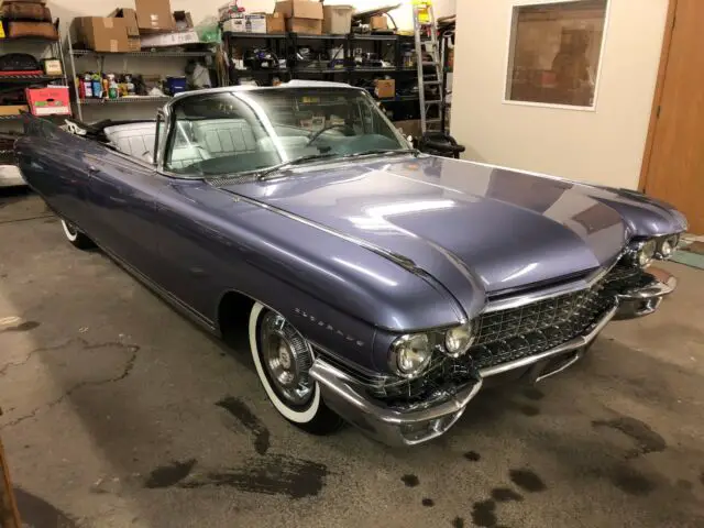1960 cadillac eldorado biarittiz convertible 80k miles heather- silver leather