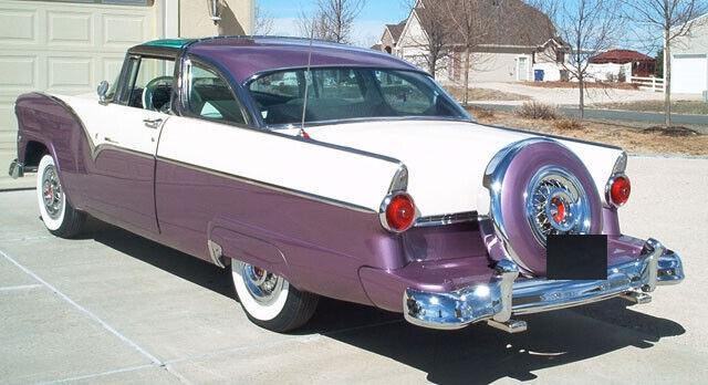 1955 ford skyliner fairlane victoria original glasstop regency purple