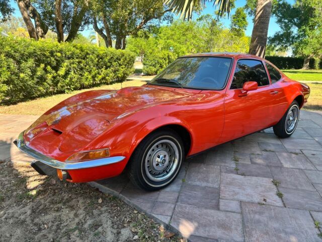 1971 opel gt coupe orange rwd manual