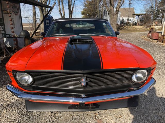 1970 ford mustang convertible calypso coral 302 a/t new top and interior sharp