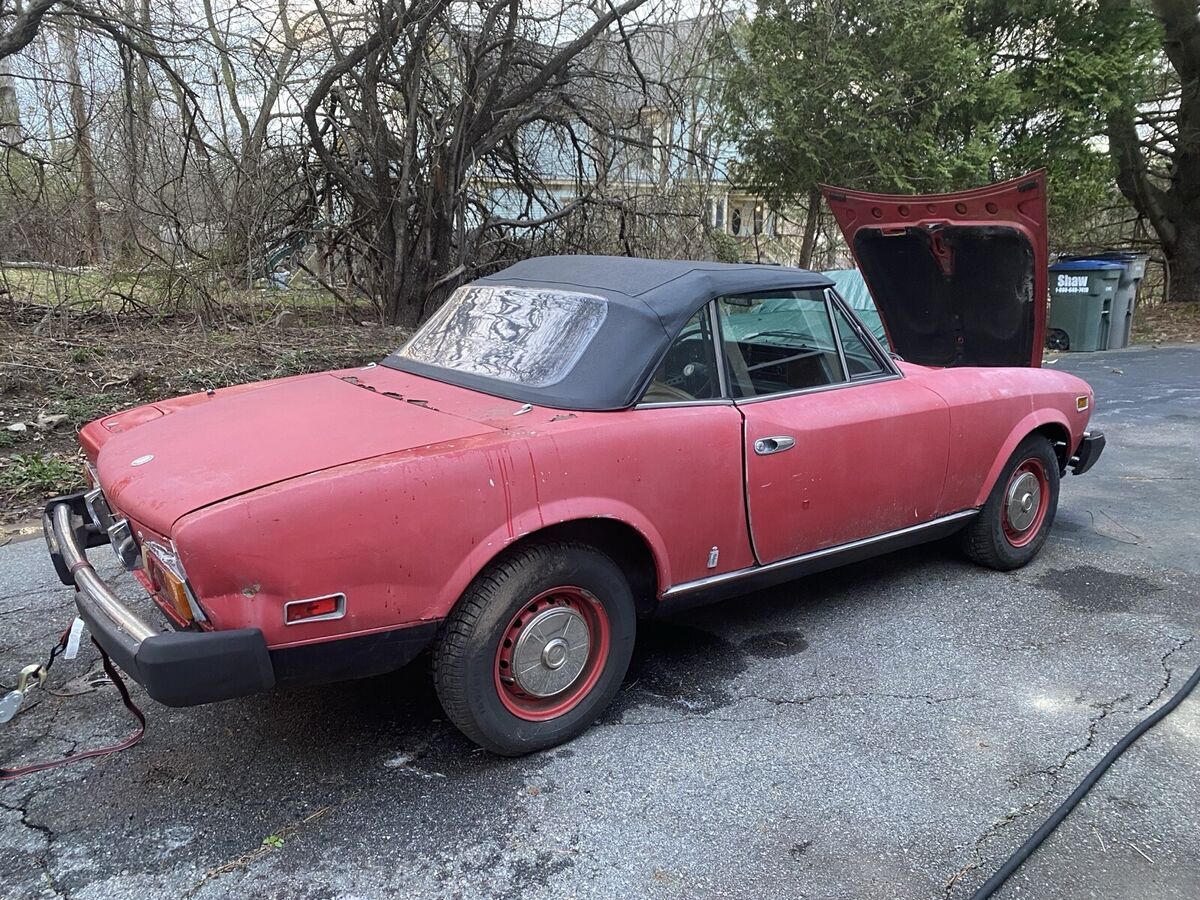 1978 fiat 124 spider 1800 runs shifts stops needs a lot of work not roadworthy