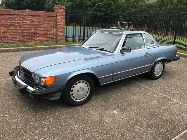 1988 mercedes-benz 560sl diamond blue over blue 21k miles