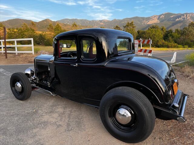 1932 ford model b coupe black hot rod manual 5 window coupe