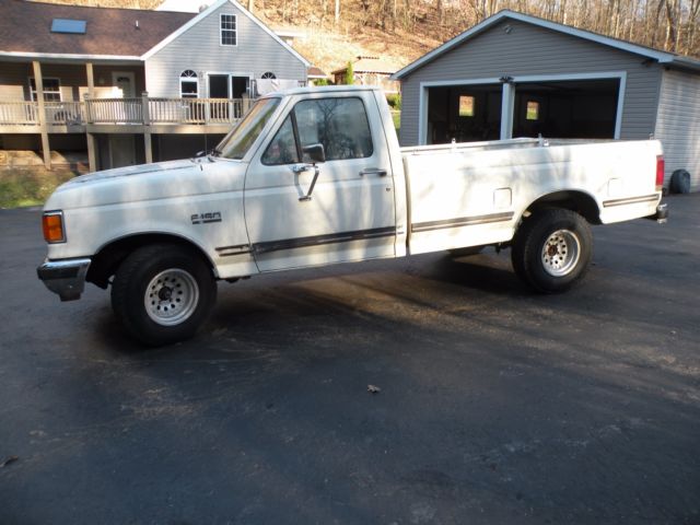 1987 ford f-150 - rust-free arizona truck - v8 - auto - rwd - white w/ blue int
