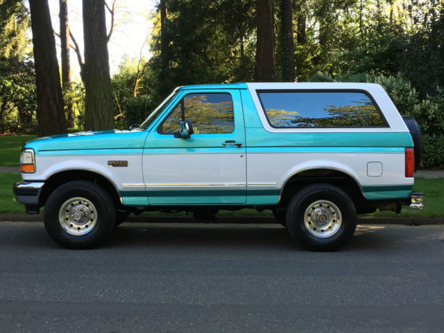 1994 ford bronco xlt 4x4 2dr 132k 5.8'liter v8 engine all orig 1'owned rust free