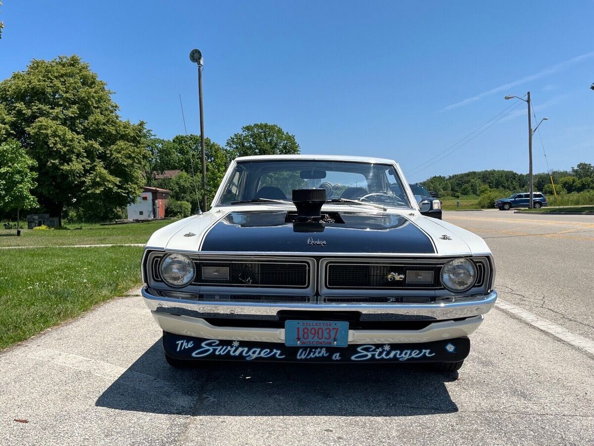1971 dodge dart coupe white rwd automatic swinger