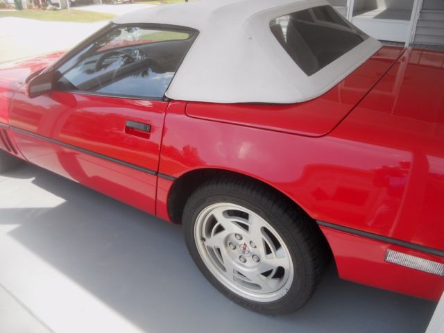1990 corvette red convertible 38k miles auto