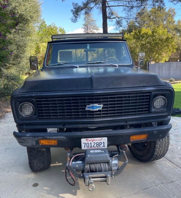 1972 chevrolet k-20 pickup black 4wd automatic cheyenne