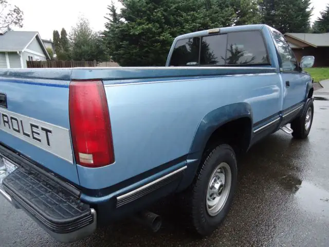 1990 chevrolet 2500 3/4 ton 4x4 v8 long bed four wheel drive pickup truck