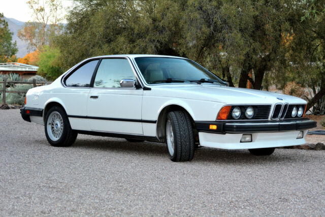 1985 bmw 635csi alpine white w/ tan interior leather seats