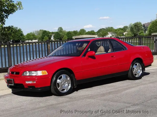 1994 acura legend coupe red/tan lthr 6-speed manual only 69k 1-owner no rust wow