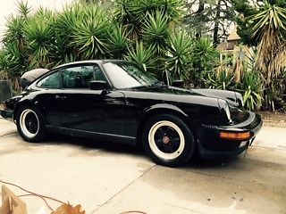 1985 porsche carrera 911 black on black coupe sun roof low miles clean title