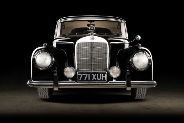 mercedes benz 300s coupe 1955 black with original burgundy leather interior