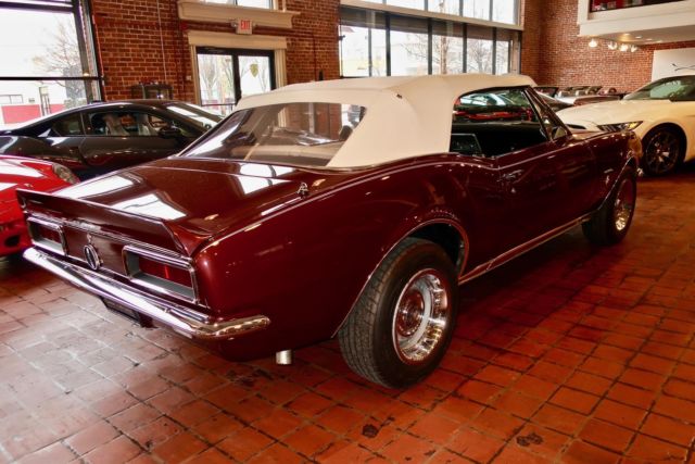 1967 chevrolet camaro 65,620 miles madiera maroon convertible 327 cid v8 automa