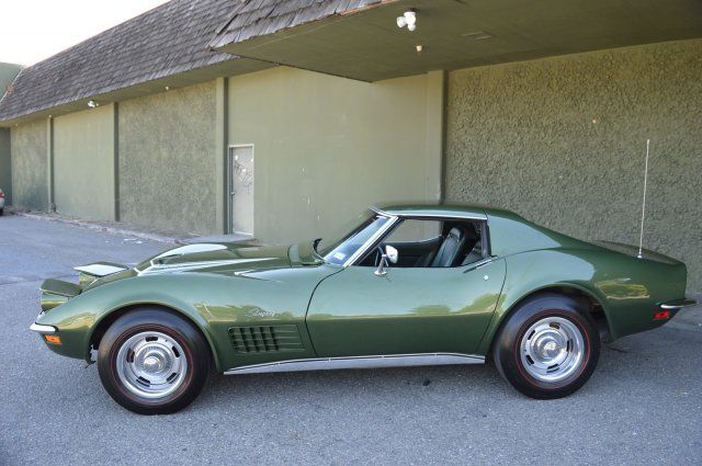 1970 chevrolet corvette coupe green manual 0 miles