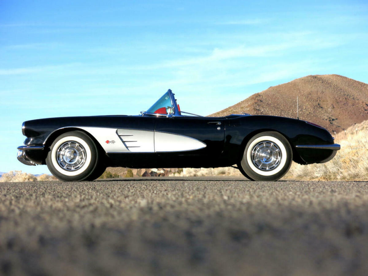 tuxedo black with sateen silver coves chevrolet corvette with 6,643 miles availa