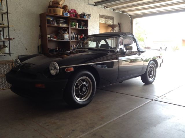 1980 mg mgb convertible-black on black original