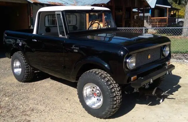black 1965 international scout 80 turbo hardtop 4x4 800 show lifted bronco fj40