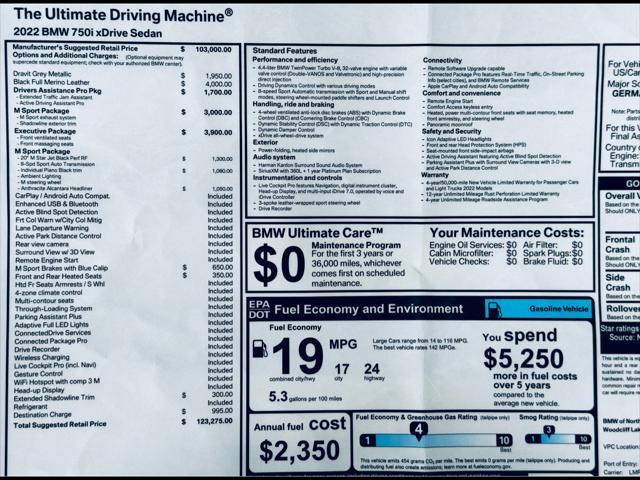 2022 bmw 750 i xdrive