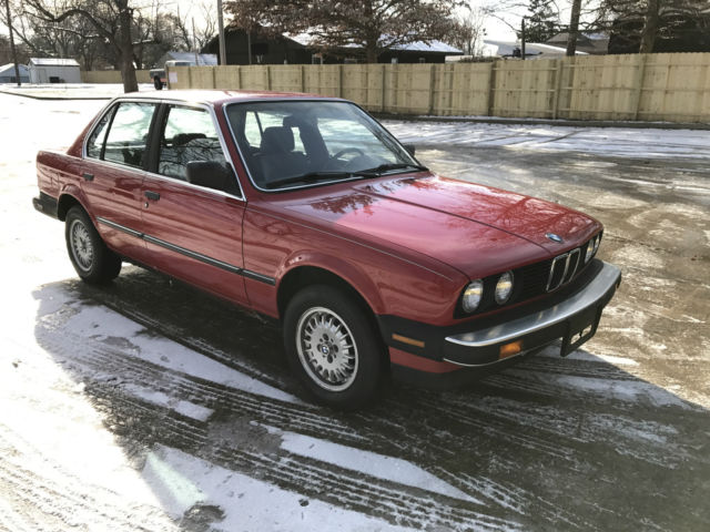 1986 bmw 325e base sedan 4-door 2.7l e30 red zinnoberrot rwd