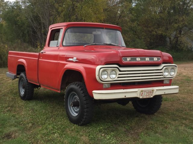 original, unmolested low mileage, nebraska ranch truck. rare line built ford 4x4