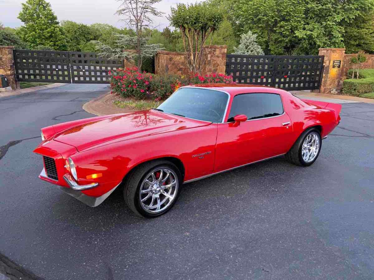 1973 chevrolet camaro sportscar red rwd automatic rs