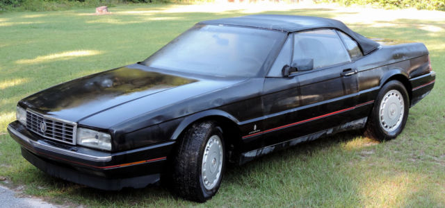 allante cadillac 1992 blk/blk leather int. convertible