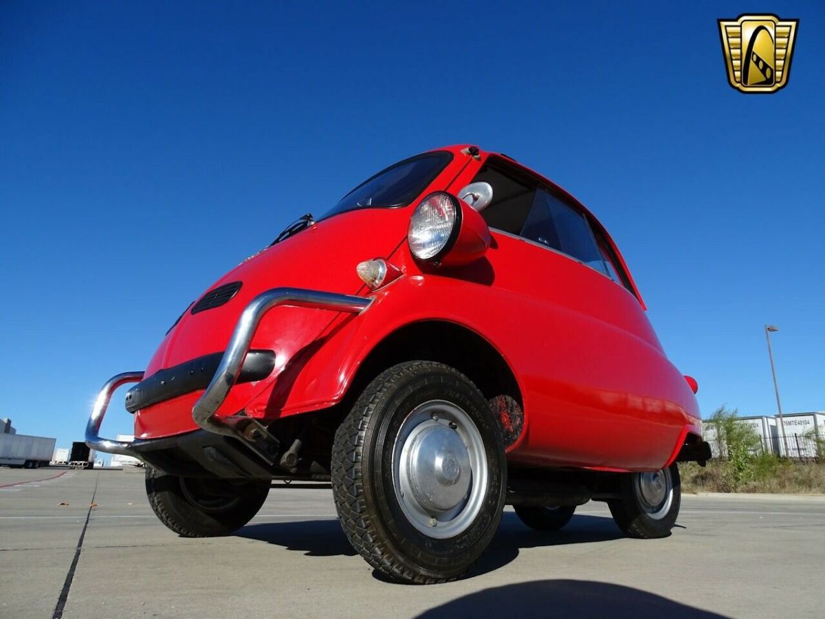 red 1958 bmw isetta coupe 298cc 1 cylinder 4 speed manual available now!