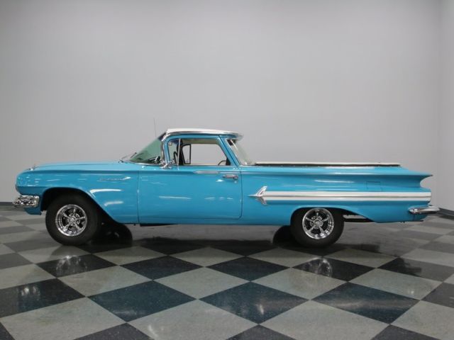 1960 chevrolet el camino 7547 miles turquoise pickup truck 350 v8 3 speed autom