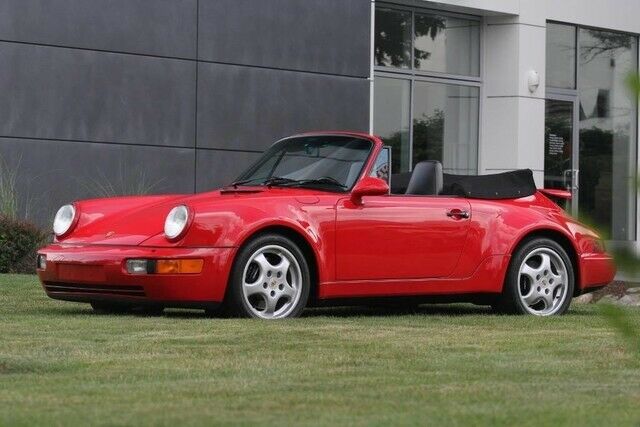 1992 porsche 911 america roadster cabriolet 32348 miles guards red convertible 3
