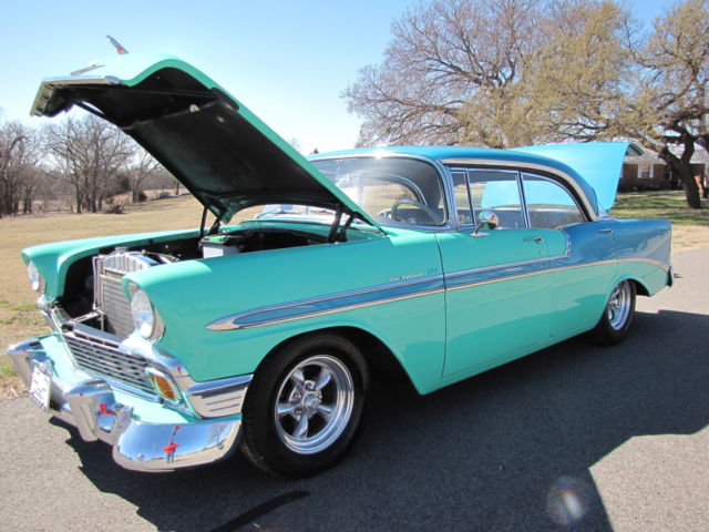 1956 rare hardtop 4 door mild custom fuel injected loaded with options
