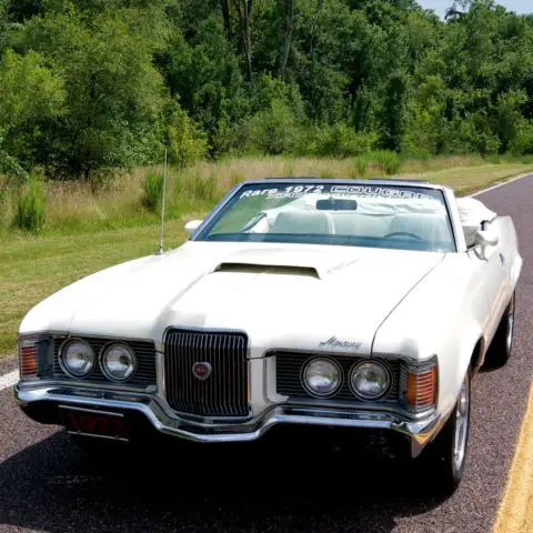 1972 mercury cougar xr7 convertible! 351 v8, factory ac, power top rare car!