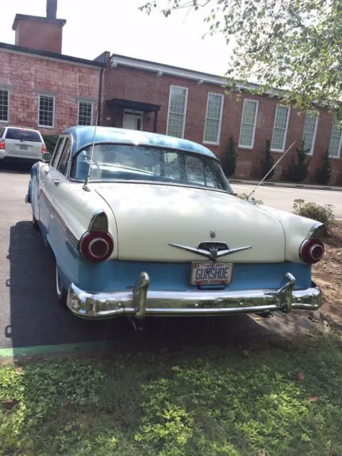 4 door ford fairlane, turquoise and cream, daily driver