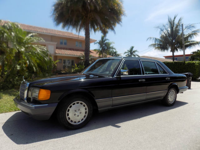 1991 mercedes 420 sel 1 owner car with 46 k miles black on black fully serviced