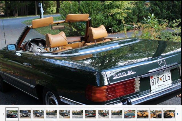 stunning 1972 350 sl convertible w/ hard top (r107 4.5l engine)