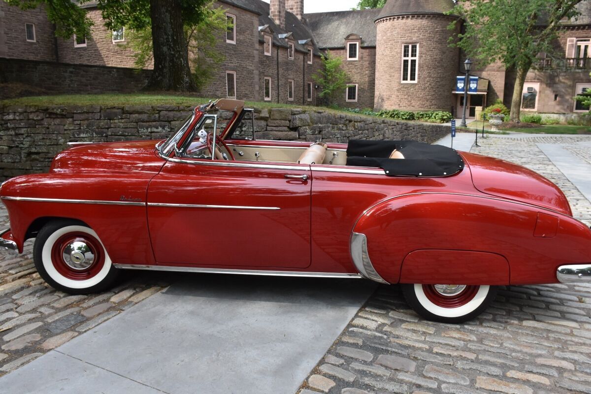 1950 chevy styleline deluxe convertible with powerglide red 235 cid/105 hp!