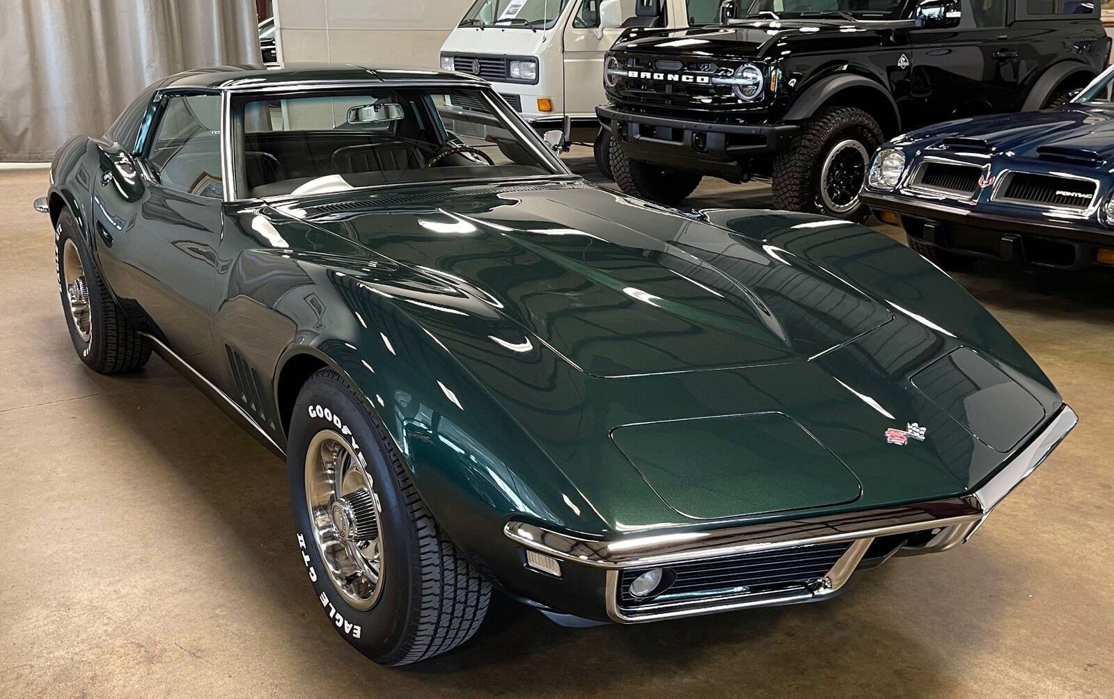 1968 chevrolet corvette l79 green metallic with 4647 miles