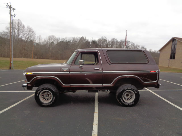 1979 ford bronco xlt daily driver florida truck clean 4x4 brown in color
