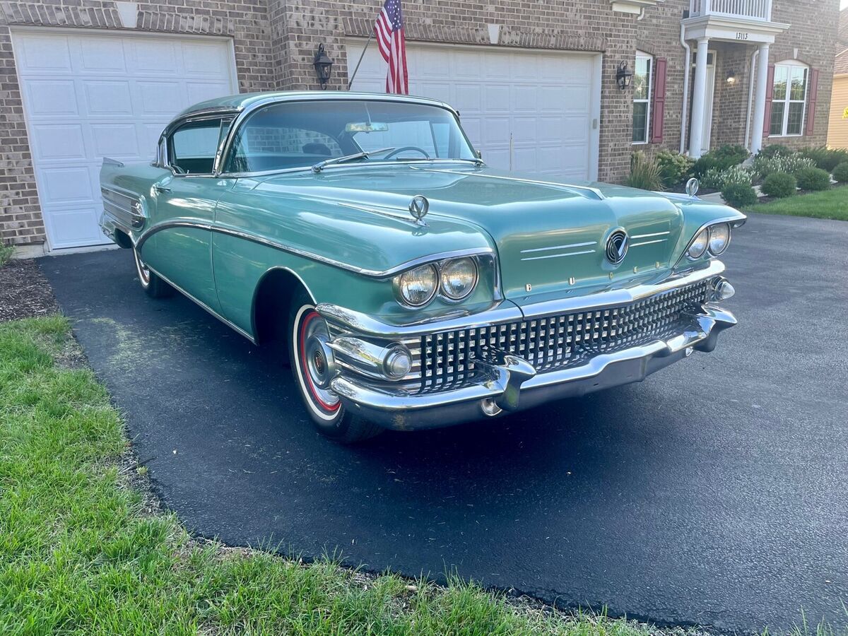 1958 buick roadmaster coupe green rwd automatic
