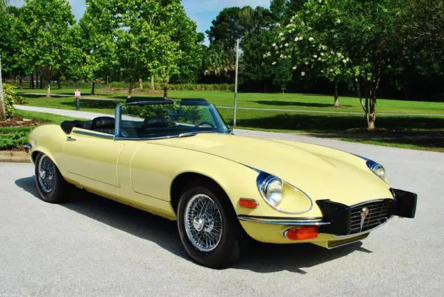 pristine 1974 jaguar xke convertible v-12 a/c 27,418 miles best to be found wow