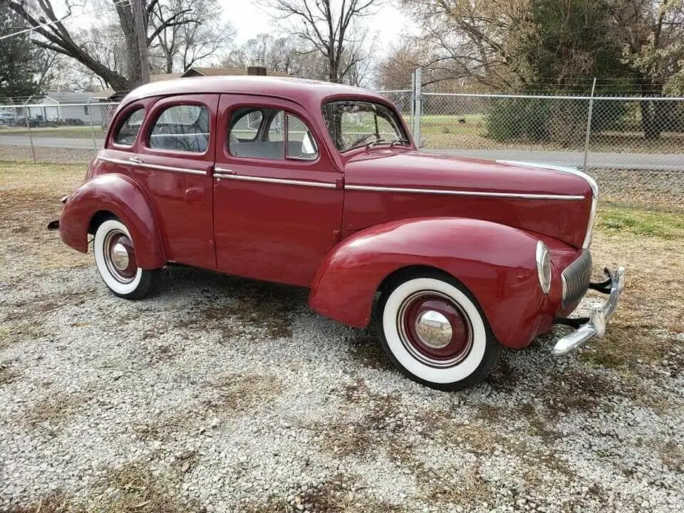 1942 willys americar sedan sedan buckeye red stunner manual deluxe cool car!!!!!