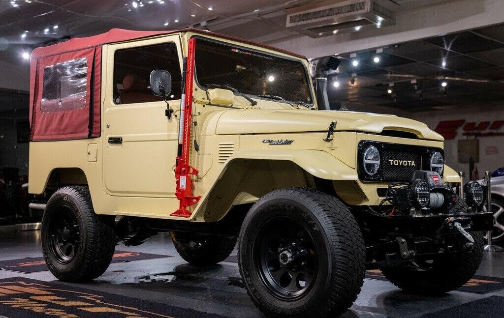 1979 toyota land cruiser fj40 landcruiser yellow matte 5 speed manual