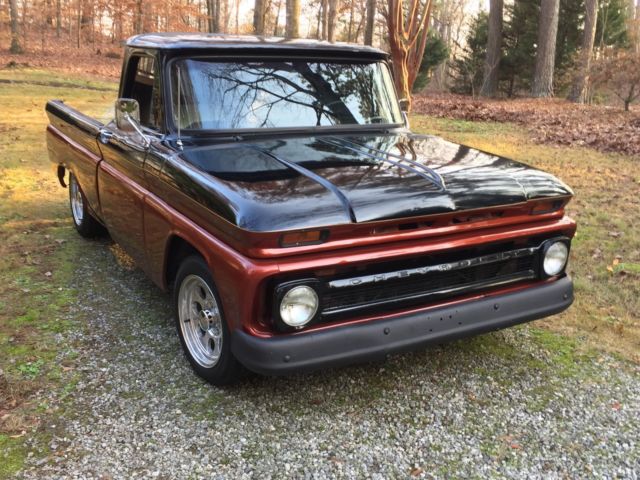 1965 chevrolet c-10 fleetside short bed with small back glass !